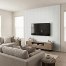 White 9.5"x94.5" Acoustic Wall Panel 3D Fluted Wood Slat Sound Absorbing Paneling - MSI Collection