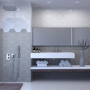 Keefer Mix White Extra 18"x18" Polished Marble Tile bathroom view
