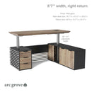 Anderson · L-Shaped Executive Standing Desk, Adjustable Height