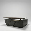 Maverick · Standing L-Shaped Executive Desk, Adjustable Height