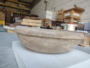 Walnut Travertine Beige Natural Stone Handmade Vessel Bathroom Sink