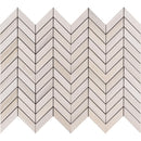 Water color bianco 12x15 glazed porcelain mesh mounted mosaic tile NWATBIACHE12X15 product shot one tile top view