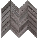 Water color graphite 12x15 glazed porcelain mesh mounted mosaic tile NWATGRACHE12X15 product shot one tile top view