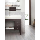 Water color grigio 12x15 glazed porcelain mesh mounted mosaic tile NWATGRICHE12X15 product shot wash room view