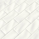 Whisper handcrafted 3X6 glossy ceramic white handmade subway tile SMOT-PT-WW36 product shot angle view