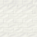 Whisper handcrafted 3X6 glossy ceramic white handmade subway tile SMOT-PT-WW36 product shot wall view