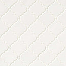 Whisper white arabesque 10.83X15.5 glazed ceramic mesh mounted mosaic wall tile SMOT PT WW ARABESQ product shot multiple tiles top view