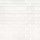 Whisper white beveled 12X12 ceramic mesh mounted mosaic wall tile SMOT-PT-WW-2X6B product shot multiple tiles top view