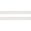 Whisper white quarter round molding 0.625X6 glossy ceramic floor and wall tile SMOT-PT-QTRRD-WW5/8X6 product shot top view 2 moldings