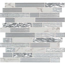 Whistler ice interlocking 11.81X12 glass mesh mounted mosaic tile SMOT GLSPIL-WHISTIC8MM-product shot multiple tiles close up view