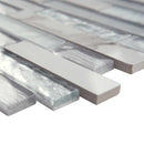 Whistler ice interlocking 11.81X12 glass mesh mounted mosaic tile SMOT-GLSPIL-WHISTIC8MM product shot profile view