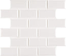 White  beveled glossy 11.89x11.97 porcleain  mosaic tile SMOT-PT-RETBIA-2X4BG msi collection product shot profile view