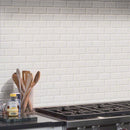 White  beveled glossy 11.89x11.97 porcleain SMOT-PT-RETBIA-2X4BG mosaic tile  msi collection room shot kitchen view