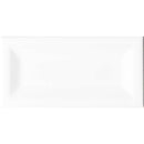 White glossy inverted beveled glazed ceramic wall tile msi collection NWHIGLO3X6INVBEV product shot one tile top view