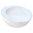 White Limestone Natural Stone Sloped Rim Above Vanity Bathroom Sink angle view