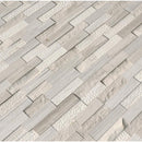 White oak ledger panel 6X24 multi finish marble wall tile LPNLMWHIOAK624 MULTI product shot multiple tiles angle view