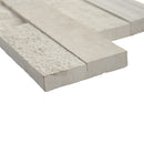 White oak ledger panel 6X24 multi finish marble wall tile LPNLMWHIOAK624 MULTI product shot profile view