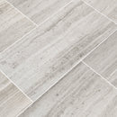 White oak polished marble floor and wall tile TWHTOAK18360.38P msi collection product shot angle view