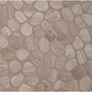 White oak river rock 11.42X11.42 tumbled marble mesh mounted mosaic tile SMOT-PEB-WHTOAK product shot multiple tiles close up view