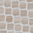 White quarry savona 12.75X14.75 honed marble mesh mounted mosaic tile SMOT-WQSAV-HON10MM product shot multiple tiles angle view