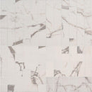 White vena 12X12 ceramic mesh monted mosaic tile NWHIVEN2X2 product shot one tile top view