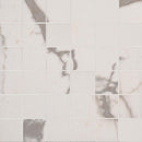 White vena 12X12 ceramic mesh monted mosaic tile NWHIVEN2X2 product shot multiple tiles top view