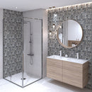 Hampton Line Textured 16"x24" Limestone Tile room shot bathroom view