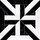 White and Black Honed Honed Marble Brighthouse 17"x17" - Checkerboard Collection product shot wall view