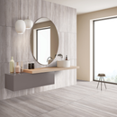 Zen light taupe matte porcelain floor and wall tile  liberty us collection room shot Bathroom view