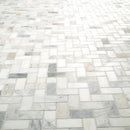 Arabescato Venato White 1"x2" Herringbone Honed Marble Mesh Mounted Mosaic Tile - MSI Collection