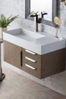 James Martin Columbia 36" Floating Single Bathroom Vanity, Ash Gray