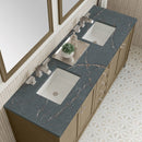 James Martin Chicago 72" Double Bathroom Vanity, Walnut Whisper