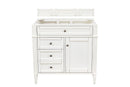 James Martin Brittany 36" Single Bathroom Vanity, Bright White