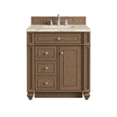 James Martin Bristol 30" Single Bathroom Vanity, Saddle Brown