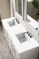 James Martin Bristol 72" Double Bathroom Vanity, Bright White