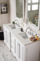 James Martin De Soto 72" Double Bathroom Vanity, Bright White