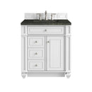James Martin Bristol 30" Single Bathroom Vanity, Bright White