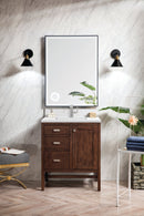 James Martin Addison 30" Single Bathroom Vanity, Mid-Century Acacia