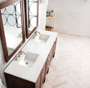 James Martin Addison 72" Double Bathroom Vanity, Mid-Century Acacia