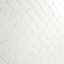 Whisper White Arabesque 10.83" x 15.5" Glazed Ceramic Mesh-Mounted Mosaic Wall Tile Pattern-MSI Collection
