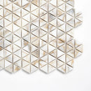 Afyon Gold Polished Small Triad Marble Mosaics 10 3/16x11 13/16