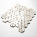 Afyon Gold Polished Small Triad Marble Mosaics 10 3/16x11 13/16