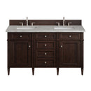 James Martin Brittany 60" Double Bathroom Vanity, Burnished Mahogany