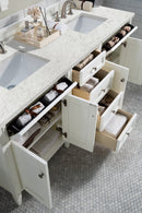 James Martin Brittany 72" Double Bathroom Vanity, Bright White
