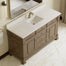 James Martin Brookfield 60" Single Bathroom Vanity, Pecan