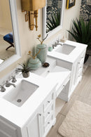 James Martin De Soto 82" Double Bathroom Vanity, Bright White