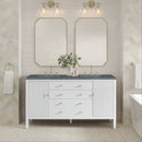 James Martin Myrrin 60" Double Bathroom Vanity, Bright White