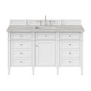 James Martin Brittany 60" Single Bathroom Vanity, Bright White
