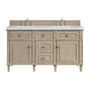 James Martin Lorelai 60" Double Bathroom Vanity, Whitewashed Oak
