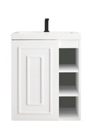 James Martin Alicante' 24" Floating Single Bathroom Vanity, Glossy White